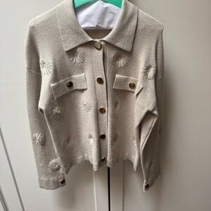 Elie Tahari Beige Textured Women's Blazer